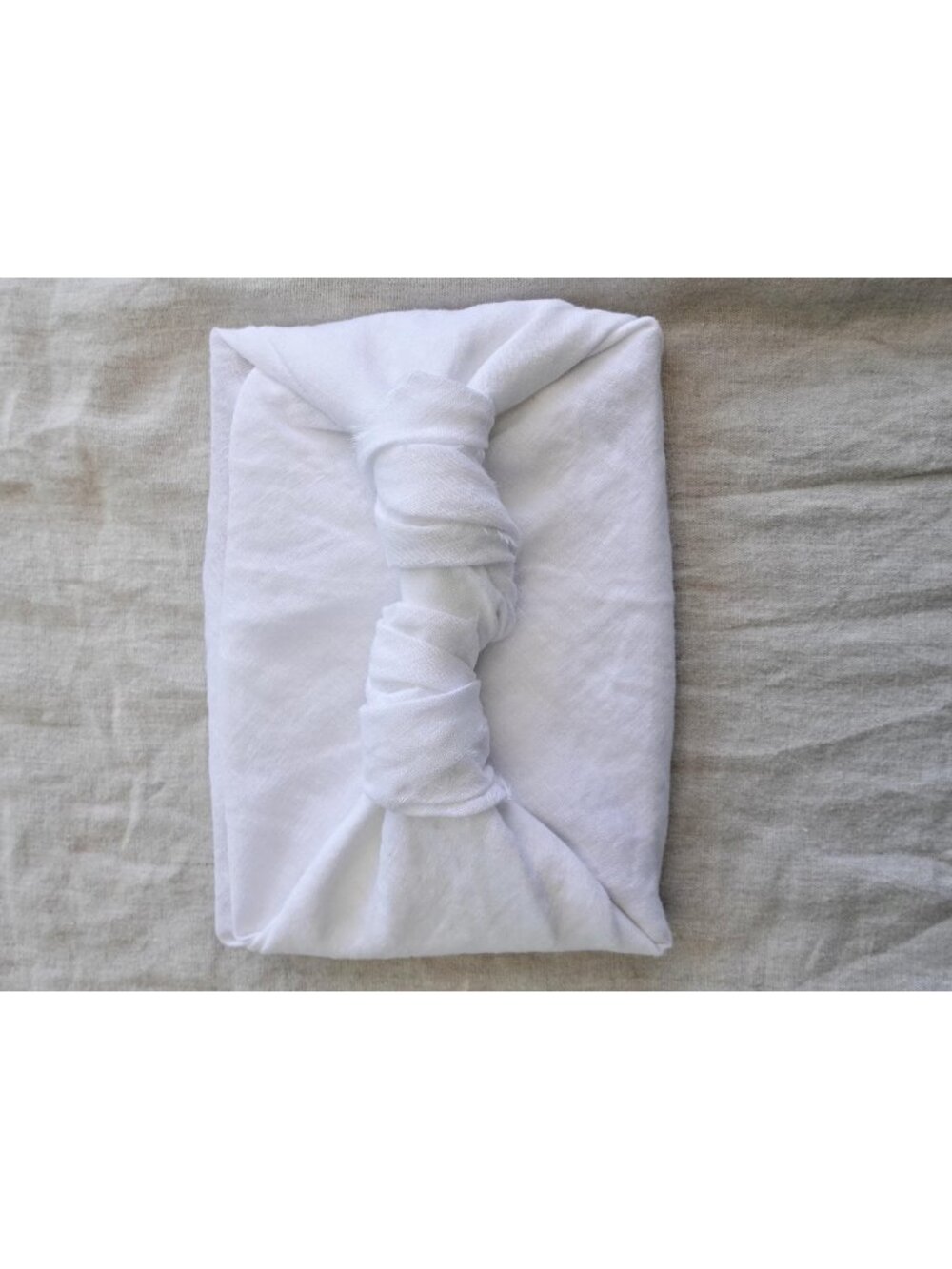 Reclaimed Linen Wrapping Cloth | Frayed Edge Sustainable Gift Wrap | Crisp White